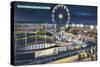 Wildwood, New Jersey - View of Playland at Night-Lantern Press-Stretched Canvas