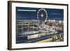 Wildwood, New Jersey - View of Playland at Night-Lantern Press-Framed Art Print