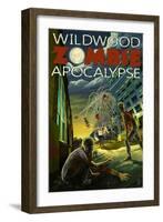 Wildwood, New Jersey - Zombie Apocalypse-Lantern Press-Framed Art Print