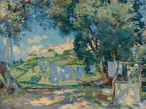 A Light Breeze, Biot, Provence, (Oil on Canvas)-Wilfred Gabriel de Glehn-Giclee Print