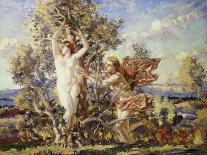 A Light Breeze, Biot, Provence, (Oil on Canvas)-Wilfred Gabriel de Glehn-Giclee Print