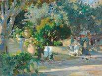 A Light Breeze, Biot, Provence, (Oil on Canvas)-Wilfred Gabriel de Glehn-Framed Stretched Canvas