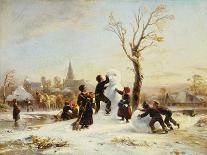The Village Snowman, 1853-Wilhelm Alexander Meyerheim-Laminated Giclee Print