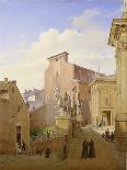 Santa Maria Maggiore Aracoeli in Rom. 1831-Wilhelm Brücke-Framed Stretched Canvas
