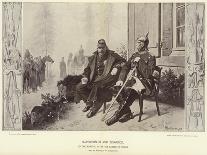 Emperor Napoleon Escorted to King William by Prince Bismarck-Wilhelm Camphausen-Giclee Print