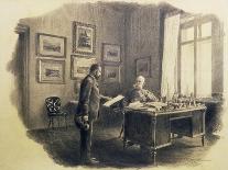 Emperor Franz Joseph I of Austria (1830-1916) at His Writing Desk at Jagdrock-Wilhelm Gause-Giclee Print