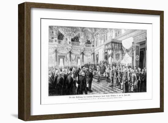 Wilhelm II and the Ministers at the Opening of the Reichstag (25 June 188), 1900-null-Framed Giclee Print