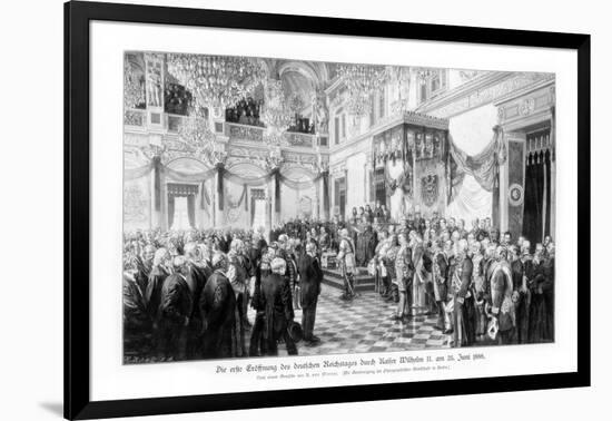 Wilhelm II and the Ministers at the Opening of the Reichstag (25 June 188), 1900-null-Framed Giclee Print