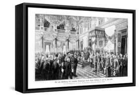 Wilhelm II and the Ministers at the Opening of the Reichstag (25 June 188), 1900-null-Framed Stretched Canvas