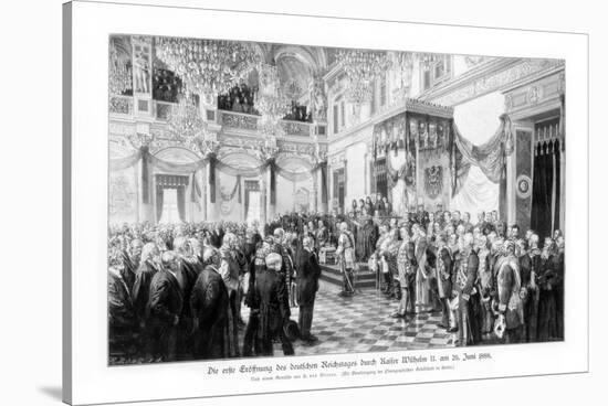 Wilhelm II and the Ministers at the Opening of the Reichstag (25 June 188), 1900-null-Stretched Canvas