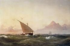 Sailing Vessels in a Stormy Sea, 1879-Wilhelm Melbye-Framed Giclee Print
