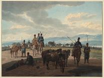 A Review of the Russian Infantry on the Palace Square in St Petersburg, 1809-1813-Wilhelm Ritter von Kobell-Giclee Print