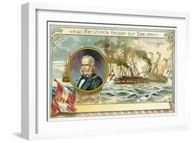 Wilhelm Von Tegetthof, Austrian Admiral, and the Battle of Lissa, 1866-null-Framed Giclee Print