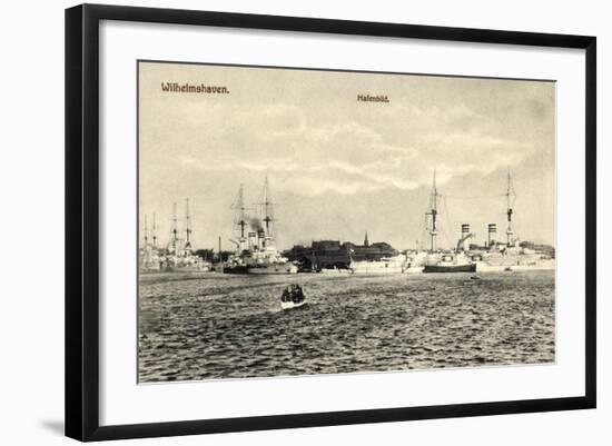 Wilhelmshafen Niedersachsen, Kriegsschiffe Im Hafen-null-Framed Giclee Print