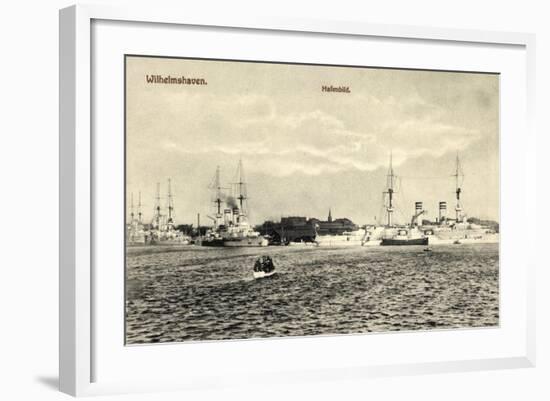 Wilhelmshafen Niedersachsen, Kriegsschiffe Im Hafen-null-Framed Giclee Print