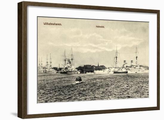 Wilhelmshafen Niedersachsen, Kriegsschiffe Im Hafen-null-Framed Giclee Print