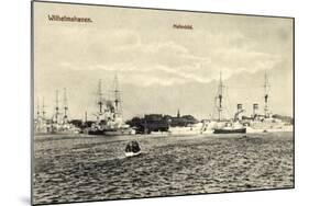Wilhelmshafen Niedersachsen, Kriegsschiffe Im Hafen-null-Mounted Giclee Print
