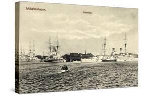 Wilhelmshafen Niedersachsen, Kriegsschiffe Im Hafen-null-Stretched Canvas