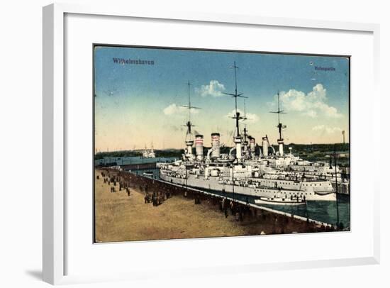 Wilhelmshaven, Kriegsschiffe Im Hafen-null-Framed Giclee Print