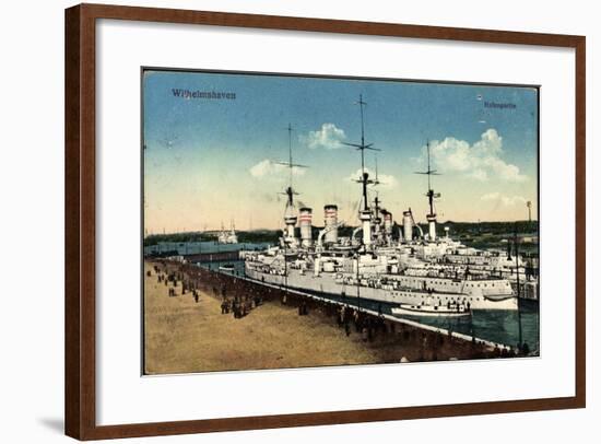 Wilhelmshaven, Kriegsschiffe Im Hafen-null-Framed Giclee Print
