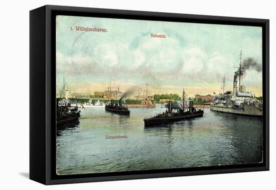 Wilhelmshaven Nordsee,Dampfer Im Hafen, Torpedoboote-null-Framed Stretched Canvas