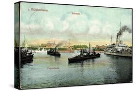 Wilhelmshaven Nordsee,Dampfer Im Hafen, Torpedoboote-null-Stretched Canvas