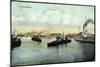 Wilhelmshaven Nordsee,Dampfer Im Hafen, Torpedoboote-null-Mounted Giclee Print