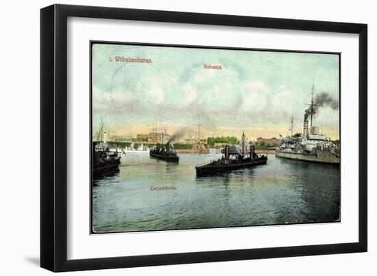 Wilhelmshaven Nordsee,Dampfer Im Hafen, Torpedoboote-null-Framed Giclee Print