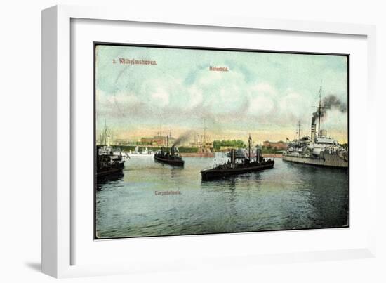 Wilhelmshaven Nordsee,Dampfer Im Hafen, Torpedoboote-null-Framed Giclee Print