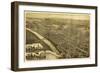 Wilkes-Barre, Pennsylvania - Panoramic Map-Lantern Press-Framed Art Print