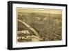 Wilkes-Barre, Pennsylvania - Panoramic Map-Lantern Press-Framed Art Print