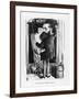 Wilkie Collins English Novelist: a Satire on His Popular Novel the Woman in White-F. Waddy-Framed Art Print