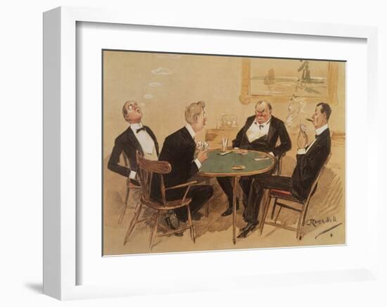 Will Dummy Go Spades?-Leonard Raven-Hill-Framed Premium Giclee Print