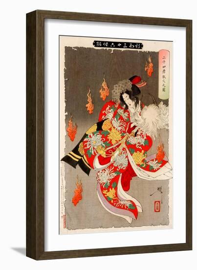 Will-Of-The Wisp Flames from 24 Paragons of Filial Piety, Thirty-Six Transformations-Yoshitoshi Tsukioka-Framed Giclee Print