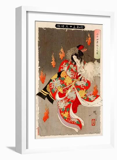 Will-Of-The Wisp Flames from 24 Paragons of Filial Piety, Thirty-Six Transformations-Yoshitoshi Tsukioka-Framed Giclee Print