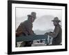 Will Penny by Tom Gries with Charlton Heston and Lee Majors, 1967 (photo)-null-Framed Photo