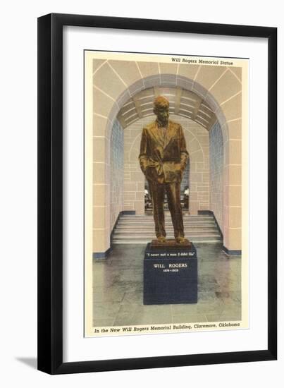Will Rogers Statue, Claremore, Oklahoma-null-Framed Art Print