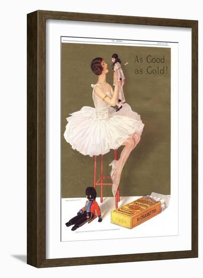 Will's, Cigarettes Smoking Gold Flake Golliwogs, UK, 1930-null-Framed Giclee Print