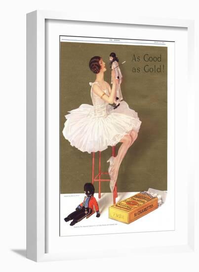 Will's, Cigarettes Smoking Gold Flake Golliwogs, UK, 1930-null-Framed Giclee Print