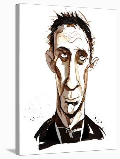 Will Self - colour caricature-Neale Osborne-Stretched Canvas