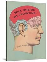 Will She Be My Valentine, Phrenology-null-Stretched Canvas