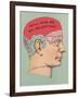 Will She Be My Valentine, Phrenology-null-Framed Art Print