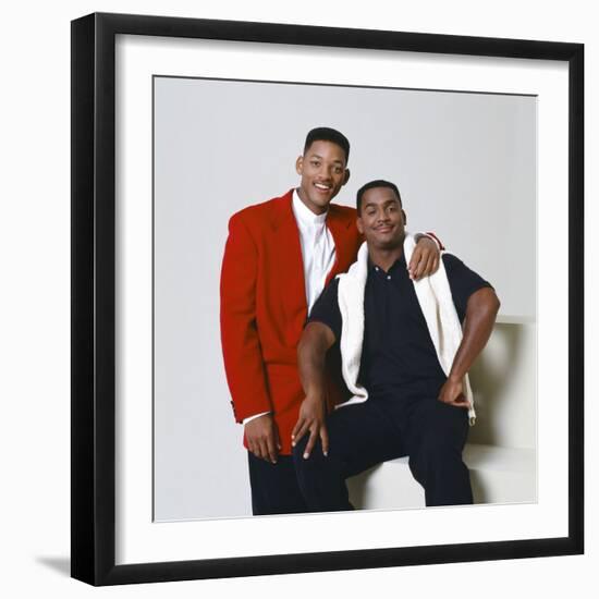 WILL SMITH; ALFONSO RIBEIRO. "THE FRESH PRINCE OF BEL-AIR" [1990], directed by ALFONSO RIBEIRO.-null-Framed Photographic Print