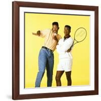 WILL SMITH; ALFONSO RIBEIRO. "THE FRESH PRINCE OF BEL-AIR" [1990], directed by ALFONSO RIBEIRO.-null-Framed Photographic Print