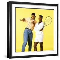 WILL SMITH; ALFONSO RIBEIRO. "THE FRESH PRINCE OF BEL-AIR" [1990], directed by ALFONSO RIBEIRO.-null-Framed Photographic Print