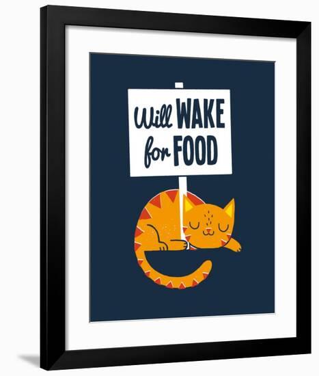 Will Wake for Food-Michael Buxton-Framed Art Print