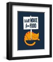 Will Wake for Food-Michael Buxton-Framed Art Print