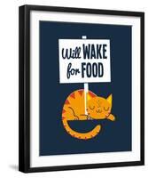 Will Wake for Food-Michael Buxton-Framed Art Print