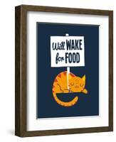 Will Wake for Food-Michael Buxton-Framed Art Print