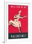 Will You Be My Valentine, Dancing Couple-null-Framed Art Print